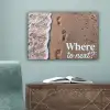 Where to next - Strand - Voetstappen canvas 2cm klein -sfeer4