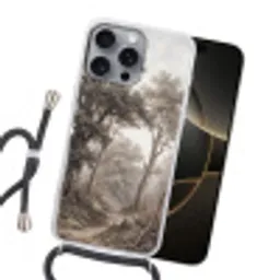 Natuur - Bos - Eik Hoesje iPhone 16 Pro Max met koord klein -sfeer1