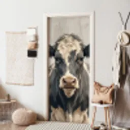 Koe - Portret - Dieren - Modern deurposter klein -sfeer6