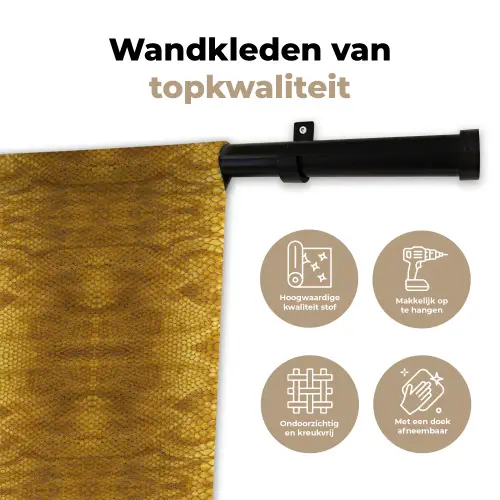 Slang - Boa - Goud - Geel Wandkleed katoen klein 269 -sfeer2