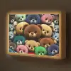 Knuffelbeer - Teddy - Design - Kids Light Box met batterij (Wandlamp kind) middel -z3d_website