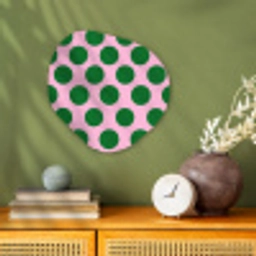 Polkadots - Patroon - Groen Wandcirkel Organisch Forex 3mm klein 629 -sfeer2