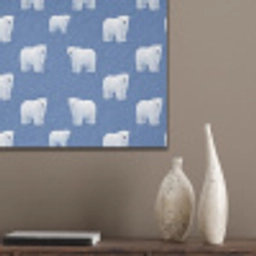 IJsbeer - Patroon - Blauw PET vilt klein 837 -sfeer6_closeup