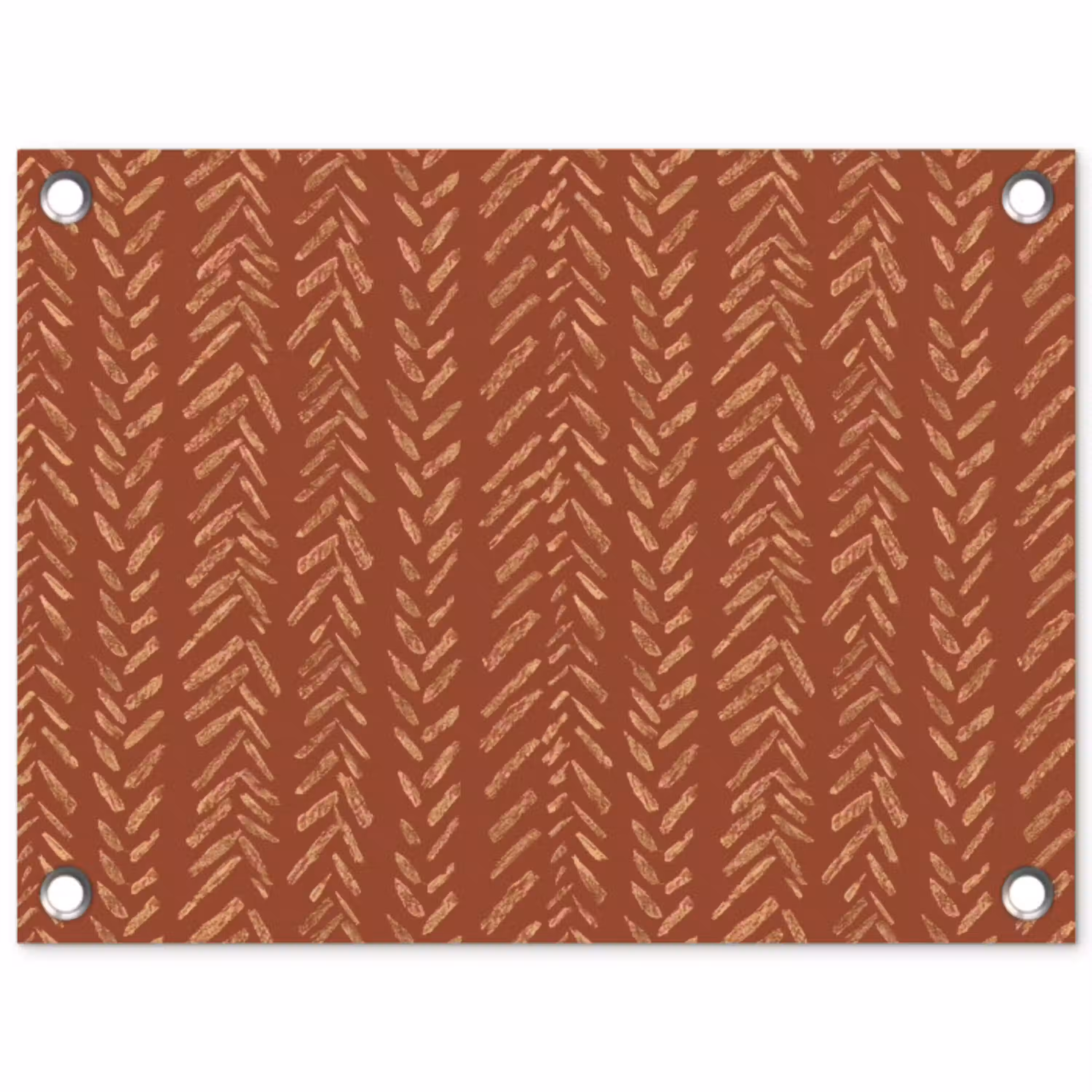 Terracotta - Visgraat - Ambachtelijk - Patroon tuinposter los doek klein 239 -3d