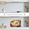 Hout - Wereldkaart - Bakken - Keuken keuken achterwand spatscherm klein -voor_na_NL