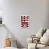 Koffie -Japandi - Rood - Vintage Tuinposter op houten frame 2 cm dik klein -sfeer1