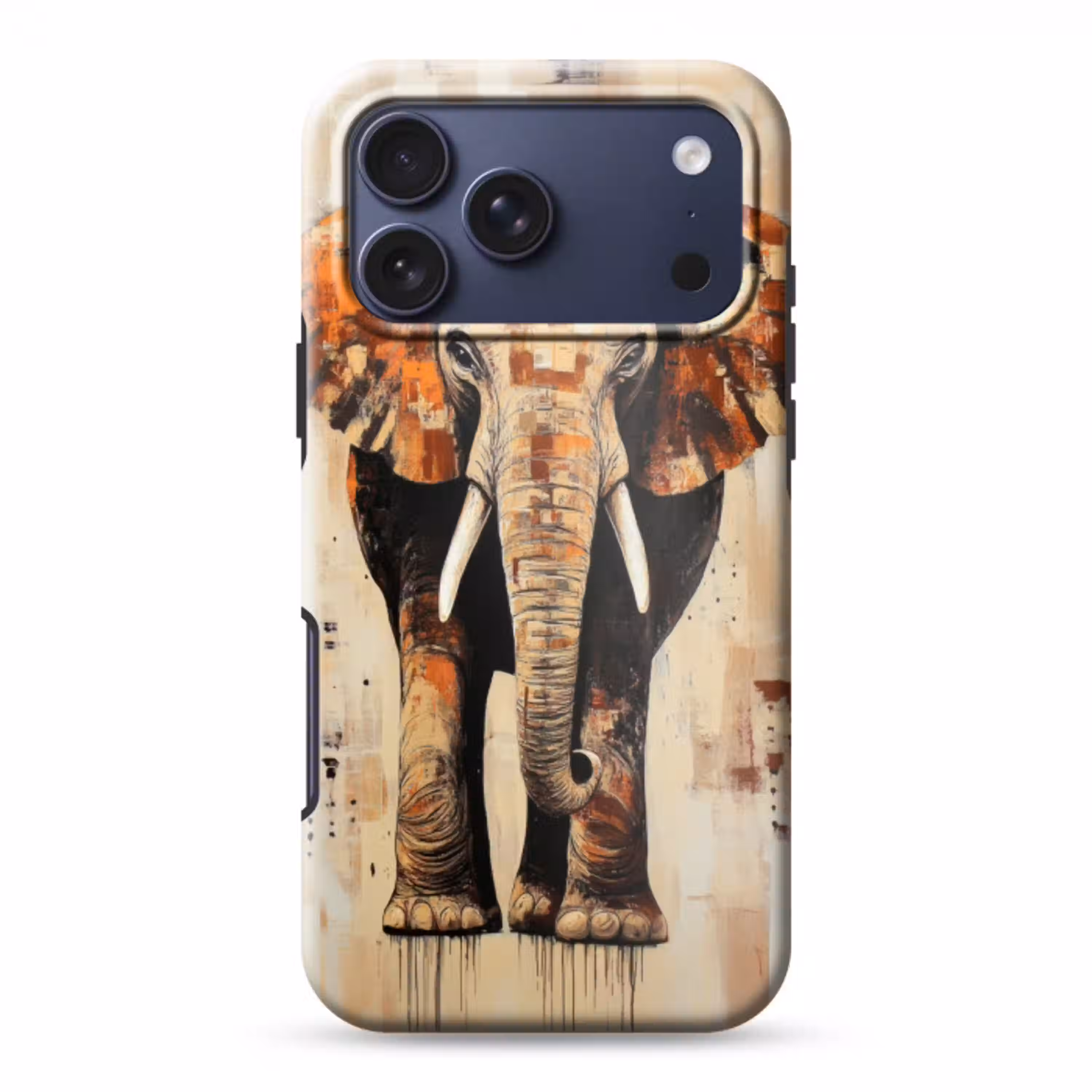 Olifant - Slurf - Mozaïek - Abstract Toughcase MagSafe Apple iPhone 17 Pro Max klein -3d