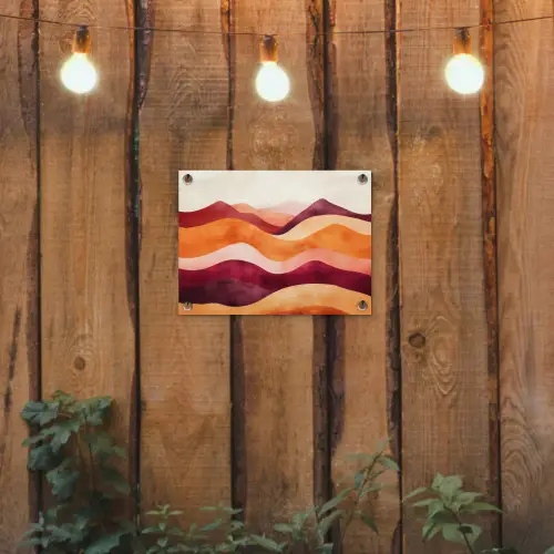 Abstract - Landschap - Golven tuinposter los doek klein -sfeer1