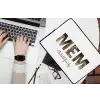 Mem - Lettercollage laptophoes neopreen klein -bureau