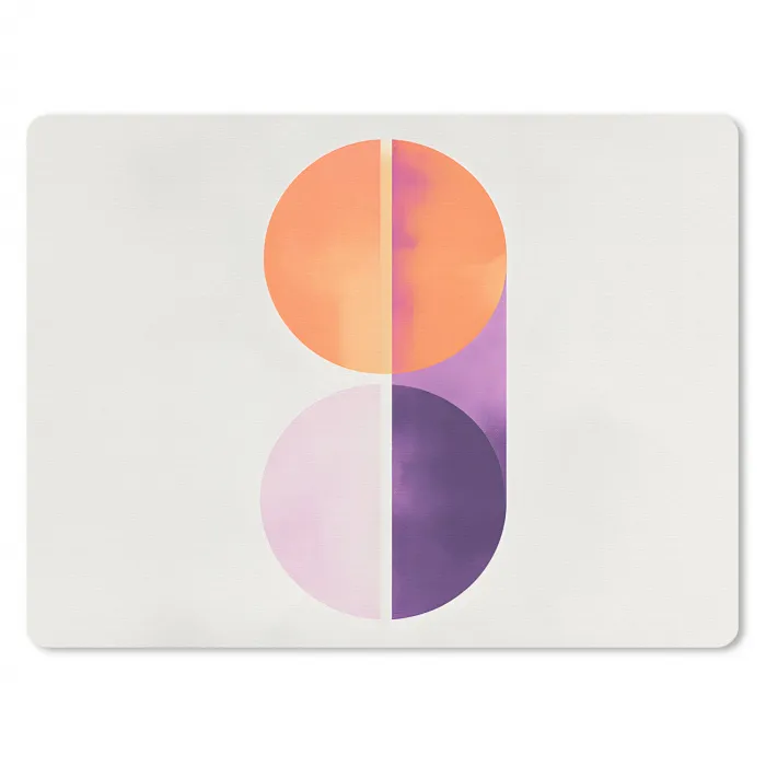 Cirkels - Abstract - Paars muismat rubber klein -3d