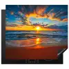 Schittering op de Golven bij Zonsondergang Inductie beschermer vinyl 3mm middel -3d
