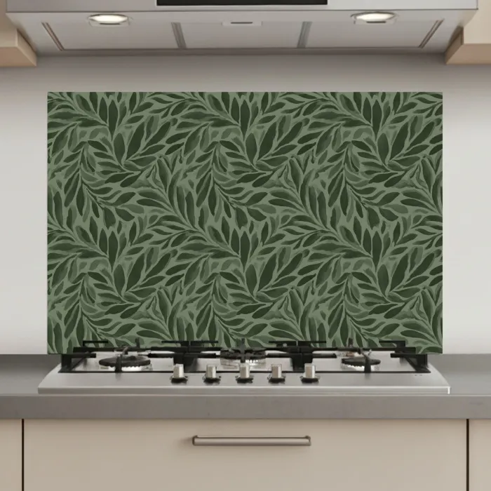 Bladeren - Organisch - Groen keuken achterwand spatscherm klein 900 -3d_website