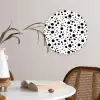 Penseel - Stippen - Patroon - Zwart Wandcirkel plexiglas klein 852 -sfeer4