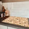 Terrazzo - Patroon - Kleurrijk - Oranje Inductie beschermer vinyl 3mm klein 276 -sfeer3