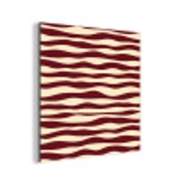 Golven - Rood - Patroon - Crème aluminium wit klein 46 -3d