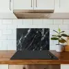 Marmer - Zwart - Luxe keuken achterwand spatscherm klein -sfeer2