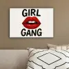 Lip - Girl - Rood - Letters canvas 2cm klein -sfeer3