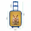 Hamster - Walnoot - Dier Kinderkoffer - Blauw klein -productfoto_formaten