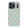 Bliksemschichten - Patroon - Groen - Roze Telefoonhoesje iPhone 17 Pro klein -3d