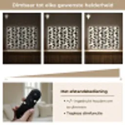 Botanisch - Dessin - Zwart - Beige Light Box met batterij (Wandlamp) middel 907 -USP_dimbaarNL