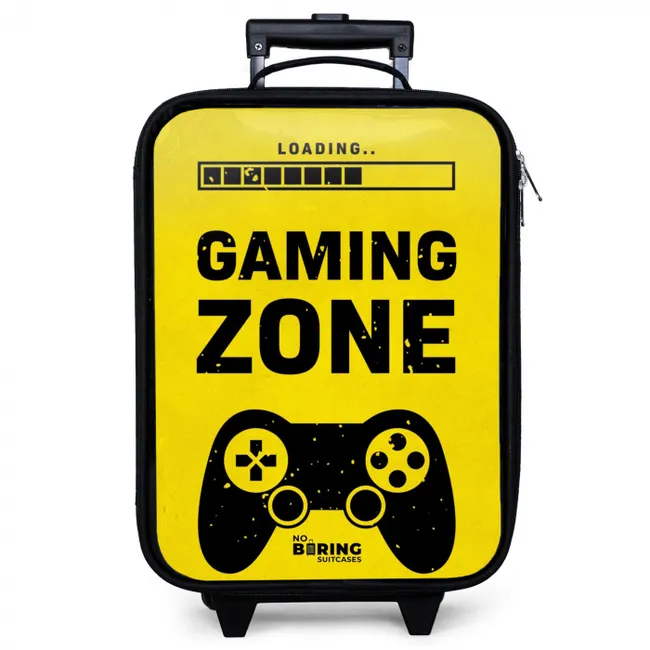 Zwart-geel met gaming zone Kinderkoffer - Zwart klein -zzz_website3d