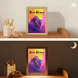 Leeuw - Verf- Kleuren - Dier Light Box met kabel (Kinderlampje) klein -sfeer3_kind