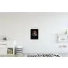 Aap met kleurrijk vest textielposter latten blank klein -kinderkamer