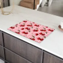 Kersen - Blokken - Rood Inductie beschermer vinyl 3mm klein 276 -sfeer8