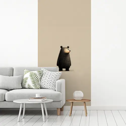 Beer - Donkerbruin - Minimalistisch fotobehang vinyl groot -woonkamer