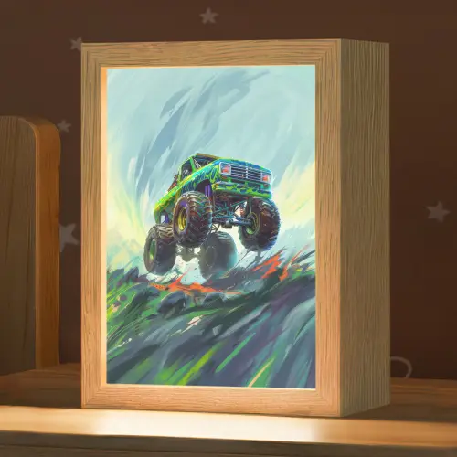 Monstertruck - Auto - Jongens - Groen Light Box met kabel klein -zzz_3d_website