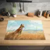 Vos - Gras - Wolken - Oranje Inductie beschermer vinyl 3mm klein -sfeer5