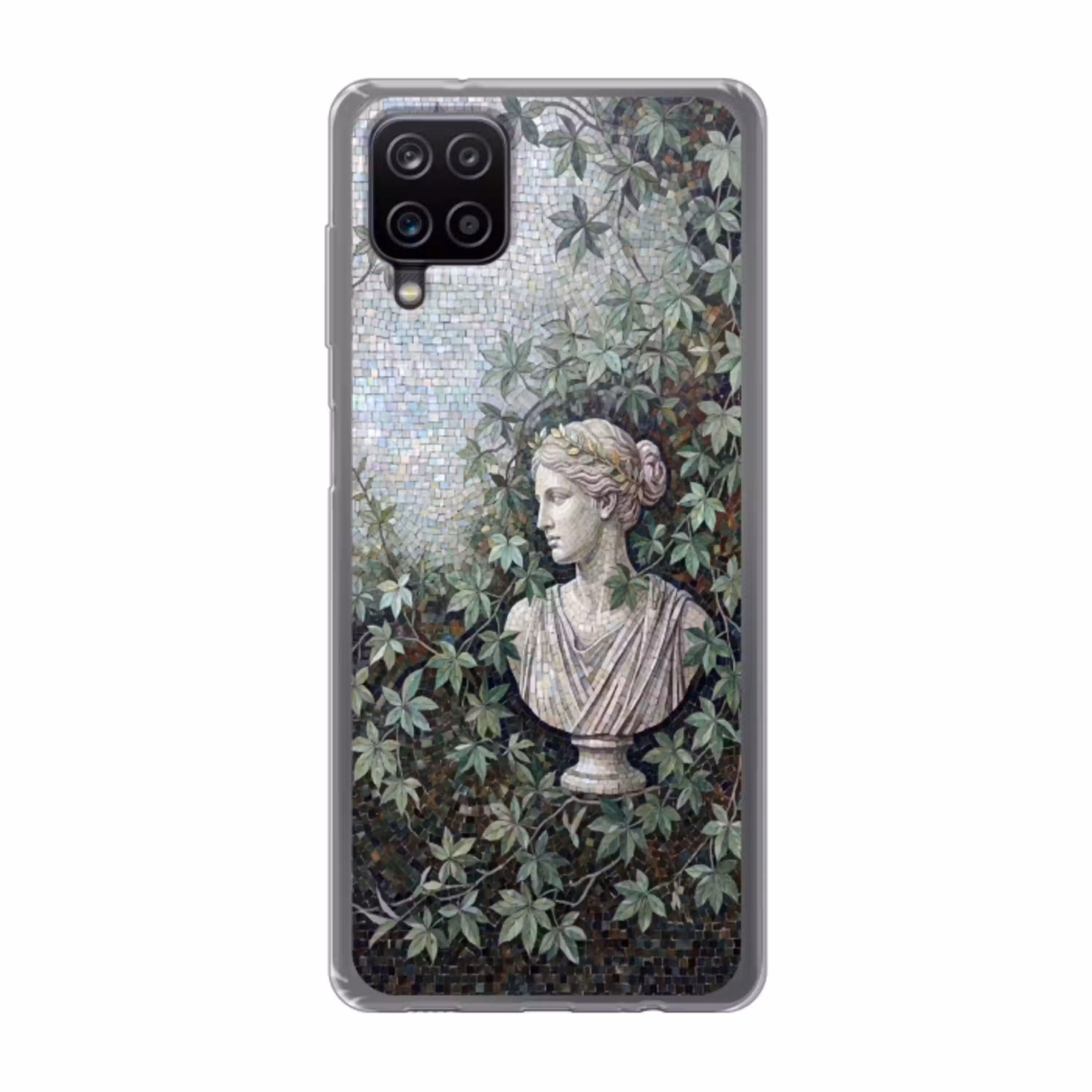 Vrouw - Klassiek - Mozaiëk - Natuur - Groen Telefoonhoesje Samsung Galaxy A12 klein -3d