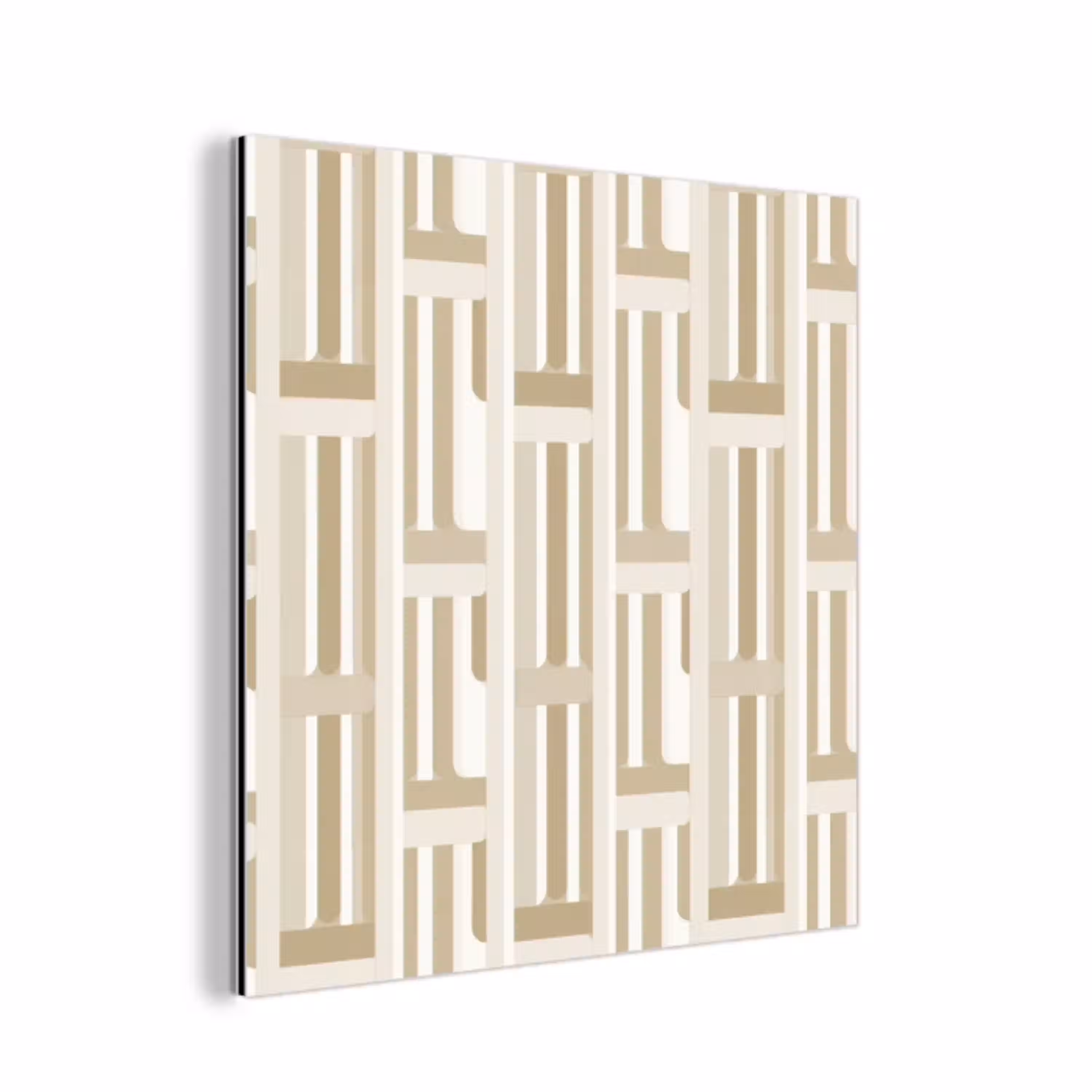 Modern - Geometrisch - Beige aluminium wit klein 46 -3d