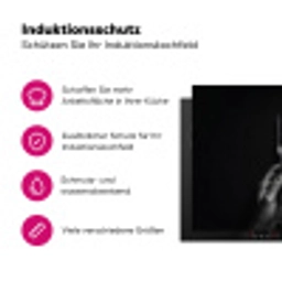 Bestek - Zwart - Wit Inductie beschermer vinyl 3mm klein -zzzzzzz-lf-ups