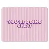 Paars - Strepen - You're doing great - Schaduw muismat rubber klein -3d
