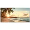 Strand - Palmbomen - Oceaan - Zonsondergang Balkonbeschermer Duitsland klein -zz_3d