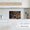 Uil - Dier - Oranje keuken achterwand spatscherm klein -sfeer4_FR