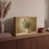 Vaas - Olijftakken - Bladeren - Beige Light Box met batterij (Wandlamp) middel -sfeer2