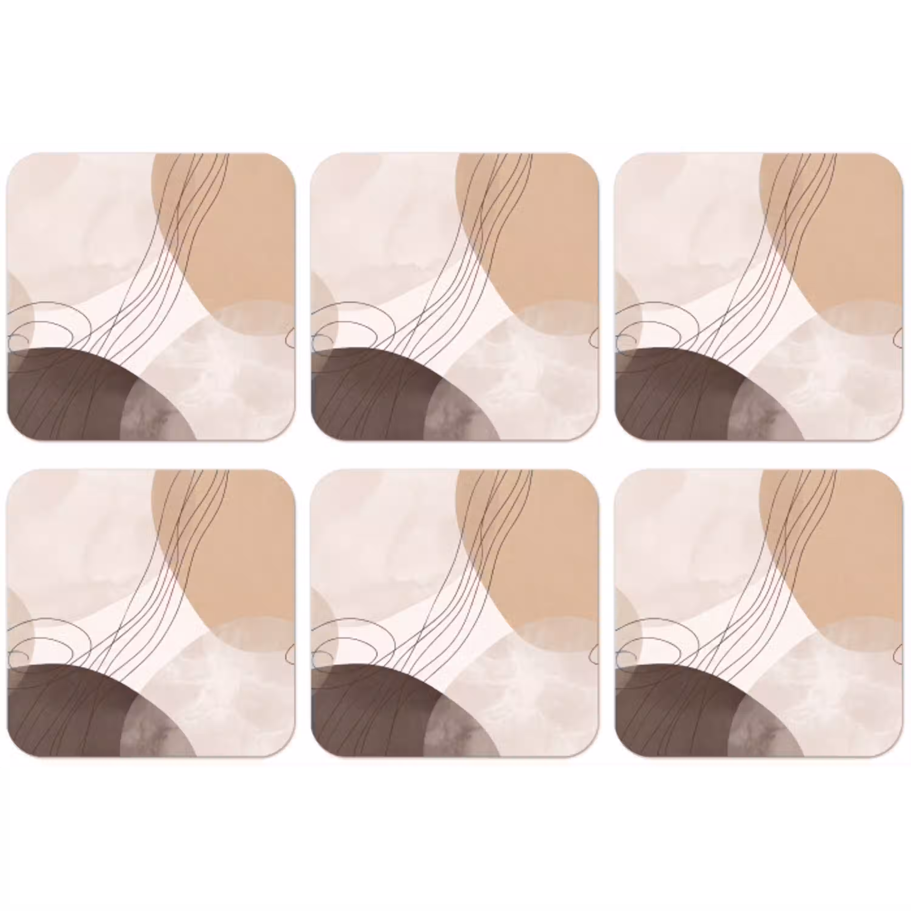 Abstractie - Beige - Modern onderzetter kurk middel -zkaufland3dotto