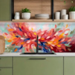 Bloemen - Abstract - Kunst - Modern keuken achterwand 2 middel -sfeer3