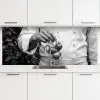 Tomaten - Chef - Zwart - Wit keuken achterwand 2 middel -3d