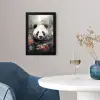 Panda - Wilde dieren - Bloemen - Natuur fotolijst zwart zonder passe partout klein -sfeer4