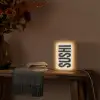 Zwart - Sushi - Japandi - Vintage Light Box met kabel (Tafellamp) klein -sfeer4