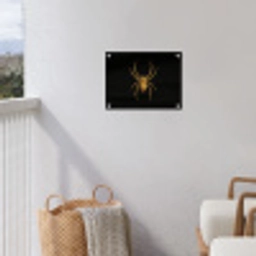 Spin - Goud - Minimalistisch - Poten tuinposter los doek klein -sfeer8