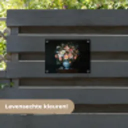 Roze - Bloemen - Vaas - Kleuren tuinposter los doek klein -sfeer3