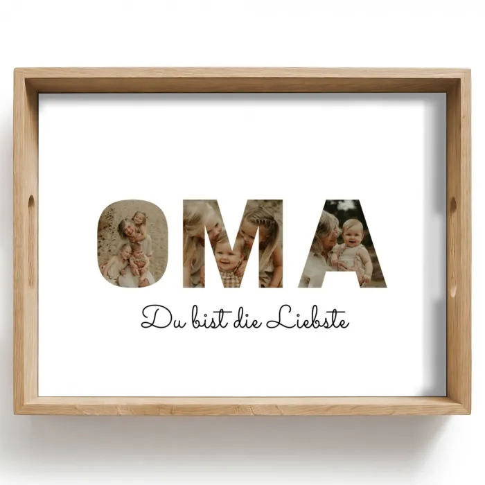 Oma - Buchstaben-Collage Dienblad Rechthoek middel -z3d_shopping