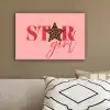 Star girl - Roze - Panter - Ster canvas 2cm klein -sfeer3