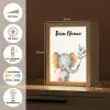Olifant - Dier - Pastel kleuren Light Box met kabel (Kinderlampje) klein -USP_DE