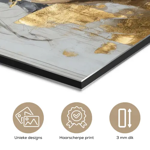 Sierlijk - Vrouw - Goud - Ogen aluminium wit klein -closeup_NL