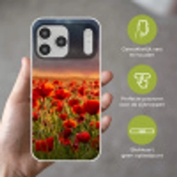 Zonsondergang - Klaprozen - Rood - Bloemen - Veld - Natuur Telefoonhoesje iPhone 17 Pro Max klein -sfeer3_NL